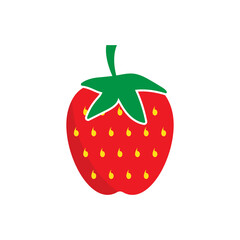 Garden strawberry icon design isolated on white background
