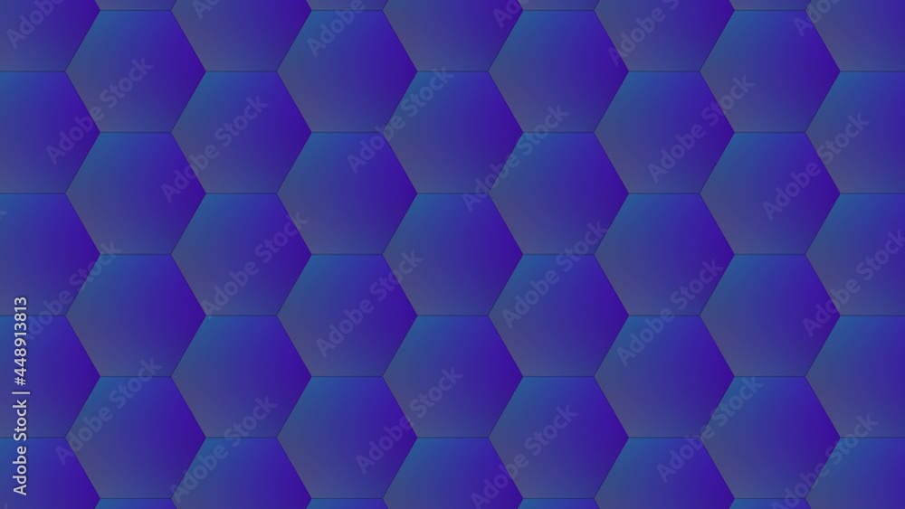 Aufkleber geometric honeycomb with 3d render structure. decorative hexagon in futuristic lines with simple orn