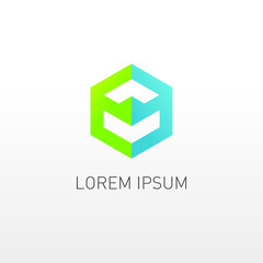 corporate hexagon logo design