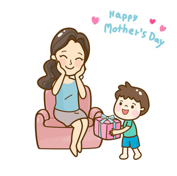 Cartoon for mother’s day vector