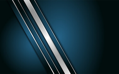 Abstract dark blue background with line metallic
