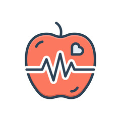 Color illustration icon for vital crucial