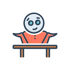 Color illustration icon for whatever 