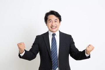 中年のサラリーマン日本人男性