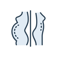 Color illustration icon for before 