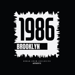 BROOKLYN, illustration typography. perfect for t shirt design