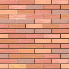 Red brick wall. Seamless pattern illustration. Flat style. Background image vector