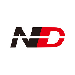 nd logo icon vector design symbol