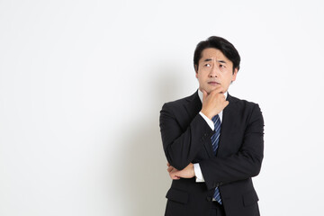 Obraz na płótnie Canvas 中年のサラリーマン日本人男性