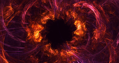 3D rendering abstract multicolor fractal light background © BetiBup33