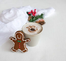 Homemade delicious festive pastries. Christmas Gingerbread Cookies. Popular treats for children and adults