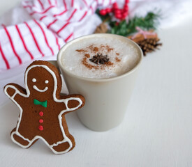 Homemade delicious festive pastries. Christmas Gingerbread Cookies. Popular treats for children and adults