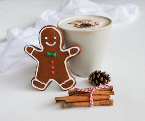 Homemade delicious festive pastries. Christmas Gingerbread Cookies. Popular treats for children and adults