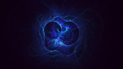 3D rendering abstract round light background