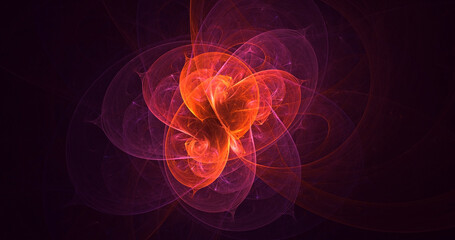 3D rendering abstract colorful fractal light background