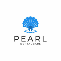 Pearl Dental Care logo design, Dental Clinic Logo Tooth abstract Linear Dentist stomatology