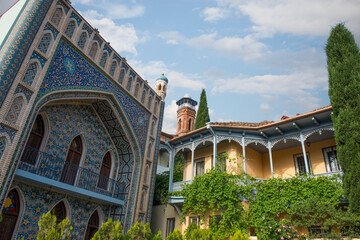 Tbilisi city. Orbelianovskaya bath. East style. Richly decorated with a mosaic.