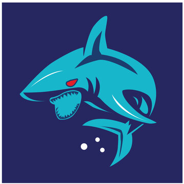 shark illustration. shark logo ,art, 
shark line art colours vector. graphic vector.