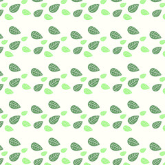 green leaves seamless pattern vector