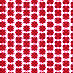 red flower seamless pattern with white background vector 