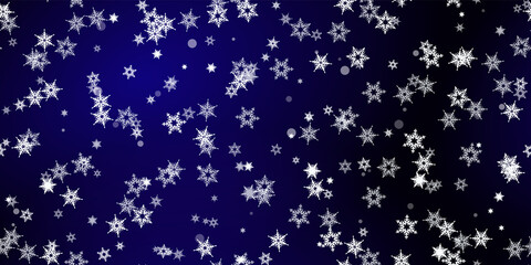 Falling Snowflakes seamless pattern flying snow