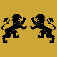 Royal lion heraldry  logo
