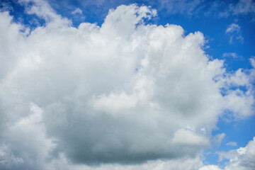 Naklejka na ściany i meble blue sky with clouds in rainy season