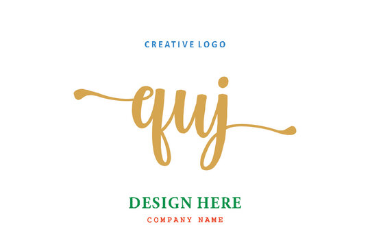QUJ lettering logo is simple, easy to understand and authoritative