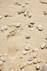 Fototapeta na wymiar Beautiful sand near the sea on nature background