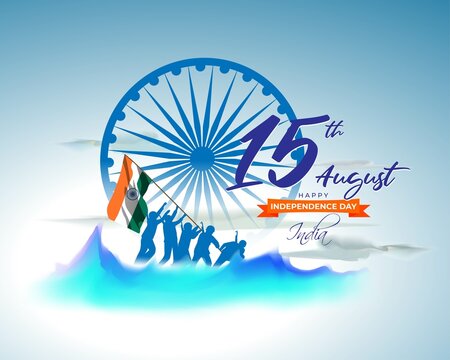 vector illustration for Indian independence day -15th august