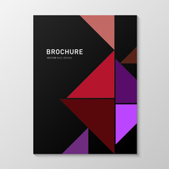 corporate brochure cover design with various triangles