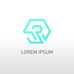 corporate r logo design