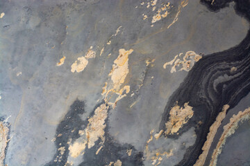 The background is gray stone, with gold veins, abstract pattern, texture of digital wall tile design.