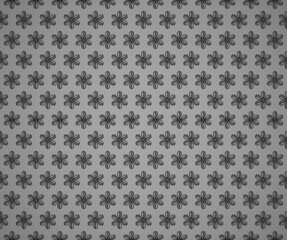 Flower geometric pattern. Seamless vector background. Black and gray ornament. Ornament for fabric, wallpaper, packaging. Decorative print