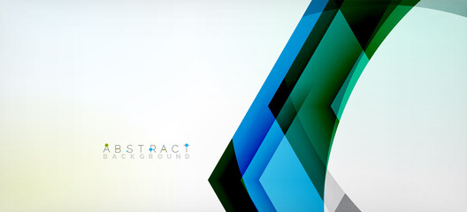 Transparent hexagons geometric shapes abstract background