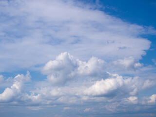 Fototapeta na wymiar sky background with white clouds