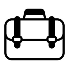 Briefcase icon with glyph style. Suitable for website design, logo, app and UI. Based on the size of the icon in general, so it can be reduced.