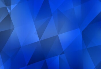 Obraz premium Light BLUE vector polygonal pattern.