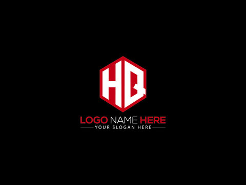 HQ Letter Logo, creative hq logo sticker vector for business