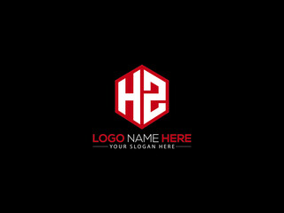 HZ Letter Logo, creative hz logo sticker vector for business - obrazy, fototapety, plakaty