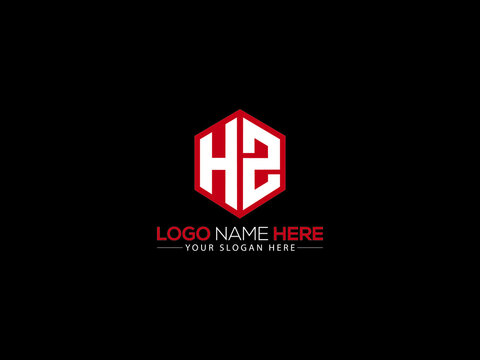 HZ Letter Logo, creative hz logo sticker vector for business