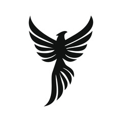 phoenix bird black logo