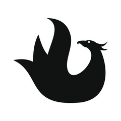 Obraz na płótnie Canvas phoenix bird black logo