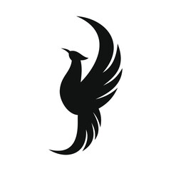phoenix bird black logo