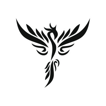 phoenix bird black logo