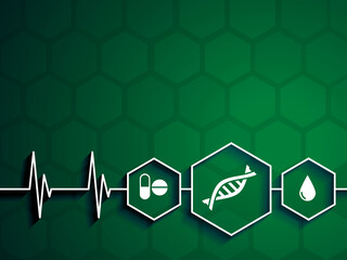 2D illustration medical structure background