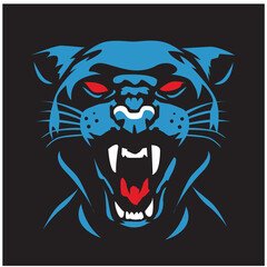 Panther illustration. 
panther logo ,art, icon , symbol,
panther  line art colours vector. graphic vector.