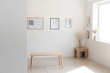 Interior of modern art gallery