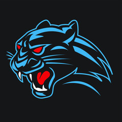Panther illustration. 
panther logo ,art, icon , symbol,
panther  line art colours vector. graphic vector.