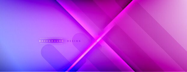 Fototapeta premium Abstract background - lines composition created with lights and shadows. Technology or business digital template. Trendy simple fluid color gradient abstract background with dynamic